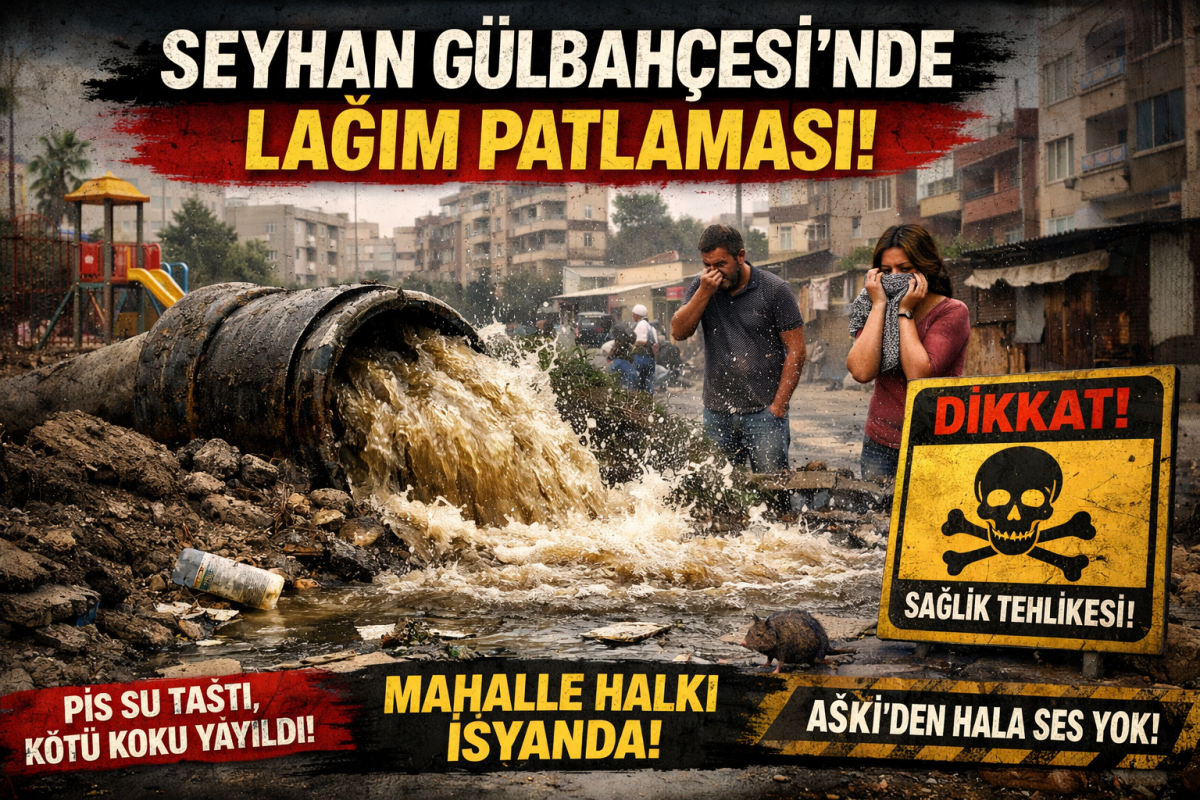 Seyhan Gülbahçesi’nde Lağım Borusu Patladı, ASKİ kulağının üzerine yattı