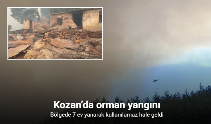 Orman yangınının olduğu alanda 15 ev vardı. Yangının içinde kaldılar