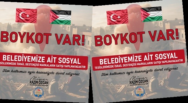 Kozan Belediyesi İsrail mallarını boykot kararı aldı