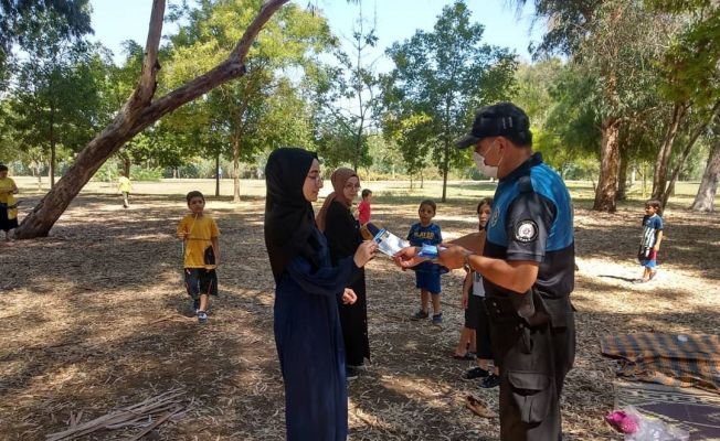 Polisten piknikçilere orman yangını uyarısı