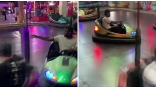 Balotelli çarpışan arabaya binip eğlendi