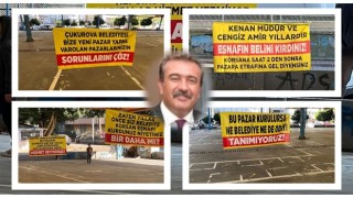 Pazar esnafından 'Soner Çetin'e tepki eylemi