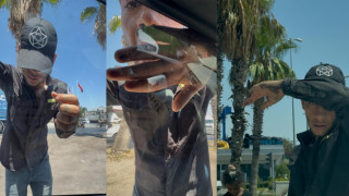 Cam silen şahıslar sürücüleri rahatsız etmeye devam ediyor