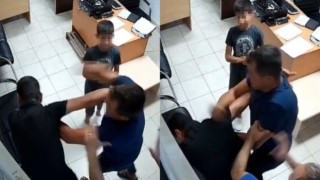 Polis merkezinde kayınço dayağı